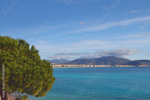 Mediterranean Bay on January day. Nice, France