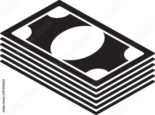 Stack of money bills representing financial abundance, wealth, savings, expenditure, and economic transactions