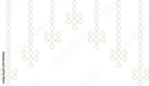 Indian Traditional Kolam Hanging Diya Design Element
