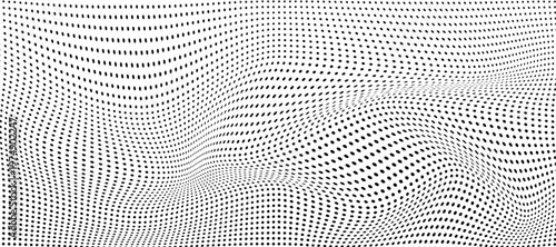 halftone dots grunge wide background