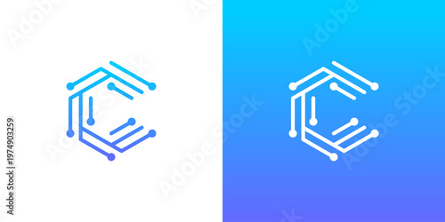 Dual meaning logo combining connection and letter C elements, symbolizing communication, connectivity, collaboration, and a strong, modern identity centered around continuous connection