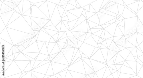 Abstract geometric network background pattern with connected lines forming polygons, isolated white background.