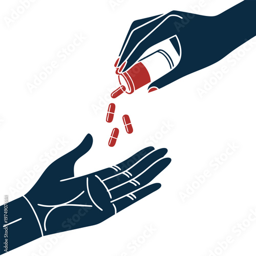 Anti drug message passing capsules from one hand to another drug addiction prevention