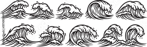 Intricate line art featuring multiple zebras in dynamic poses Vector