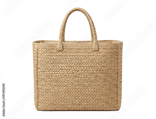 Konstfotografi Handmade straw woven tote bag for summer fashion