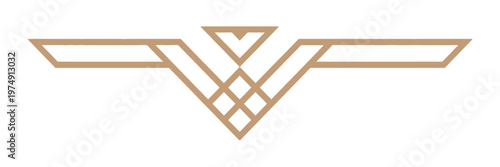 art deco header, elegant golden line vintage border element with geometric luxury ornament style inspired by classic 1920s design for premium branding invitations and decorative layouts.
