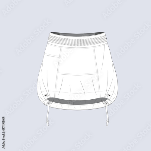 Girls Balloon Utility Skirt Design