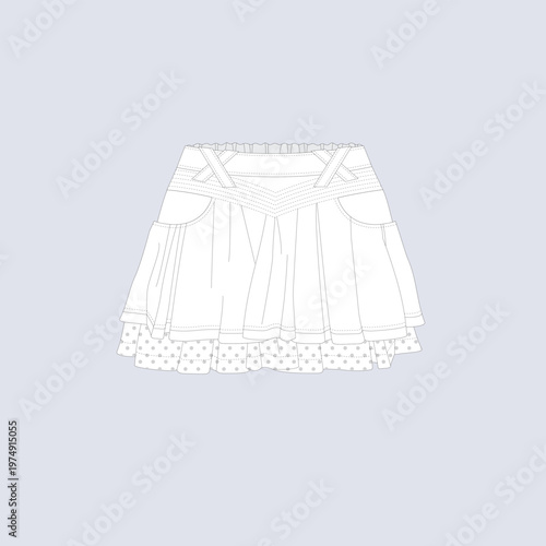 Girls Pleated Mini Skirt Style