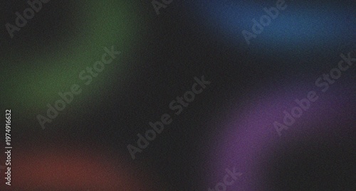 Grainy holographic gradient background with green blue purple glows.