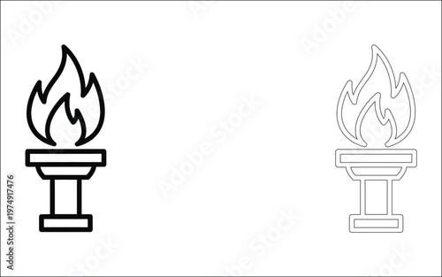 set of fire flames and fire