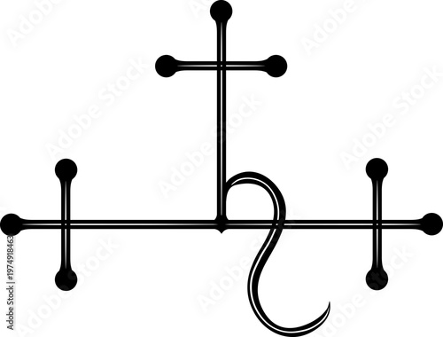 Sigil of Lilith- Female demon Lilith symbol, png, 300 dpi,   black,