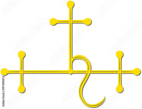 Sigil of Lilith- Female demon Lilith symbol, png, 300 dpi,  golden, yellow, lilith symbol, tattoo, art.