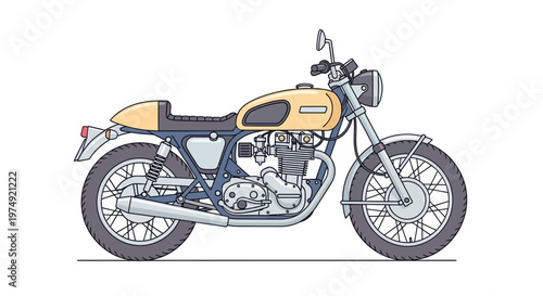 Vintage motorcycle with chrome details.