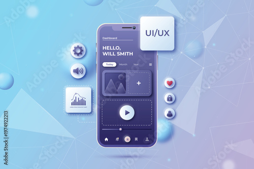 Gradient ui ux landing page