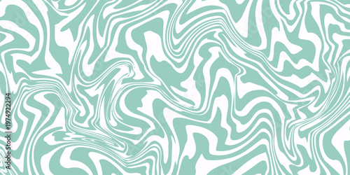 Groovy hippie 70s backgrounds. Waves, swirl, twirl pattern. Twisted and distorted vector texture in trendy retro psychedelic style. Y2k aesthetic.
