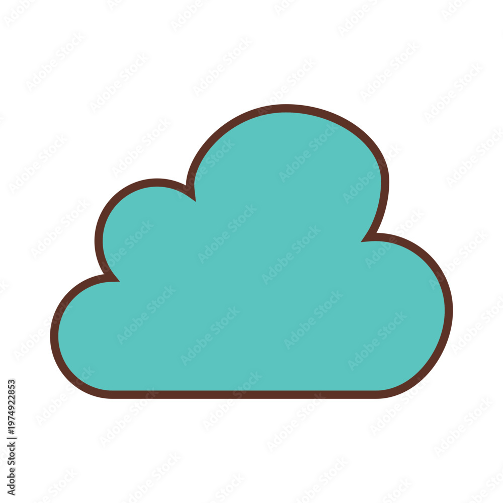 Obraz premium Stroke cloud sign