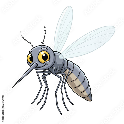 Mosquito Cartoon Character Insect Illustration Commercial Use