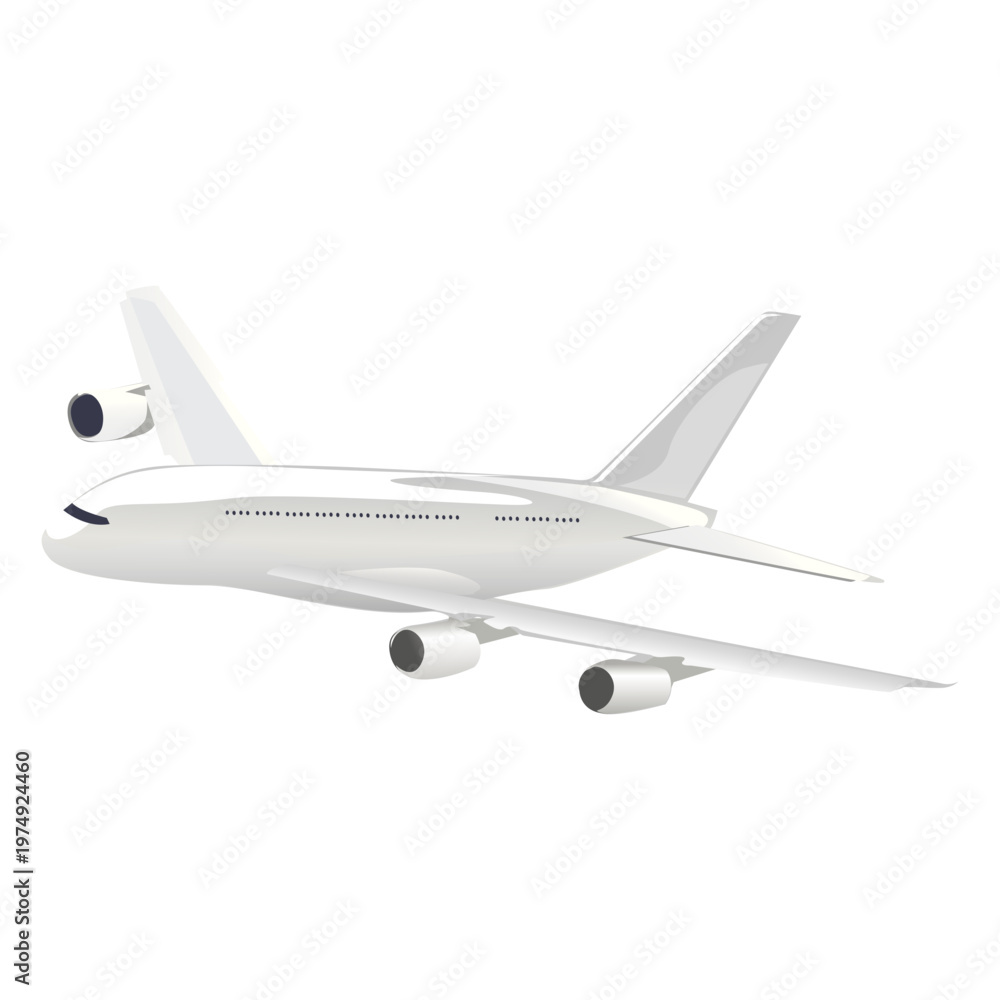 Obraz premium Flying airplane cartoon
