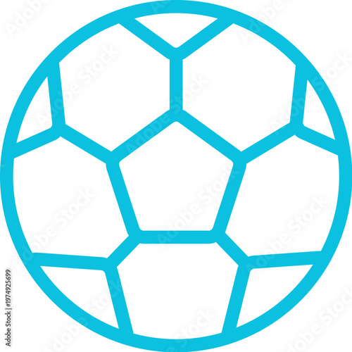 A blue and white icon of a soccer ball. Vector beach ball icon, blue and white, Volleyball silhouette vector, Volleyball icon, Volleyball blue symbol, Basketball, single object, sports ball, vector.
