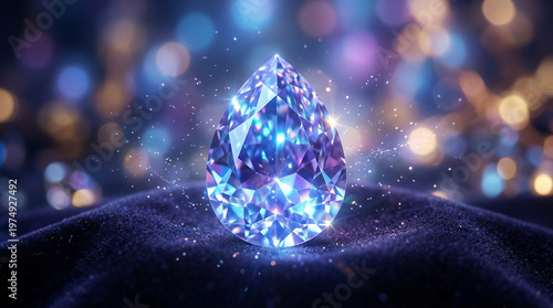 輝くダイヤモンドの宝石｜美しい光を放つ高級ジュエリーイメージ