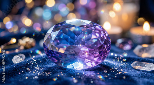 輝くダイヤモンドの宝石｜美しい光を放つ高級ジュエリーイメージ