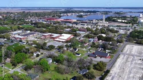 Drone Shot of Georgetown South Carolina Coastal Community