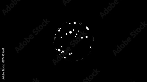 Rotating Digital Globe with  Dotted Particles 