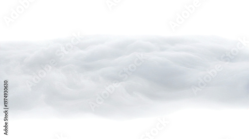 Fluffy white clouds, soft atmospheric fog texture, ethereal mist for creative design overlays isolated on Transparent Background