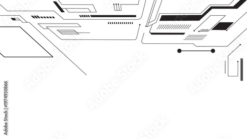 Intricate geometric network pattern with interlocking triangles and futuristic digital circuit lines creating a complex abstract technological design background