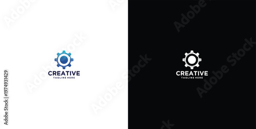 Modern technology solution logo design