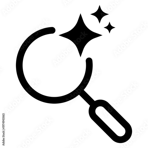 smart search line icon. vector illustration