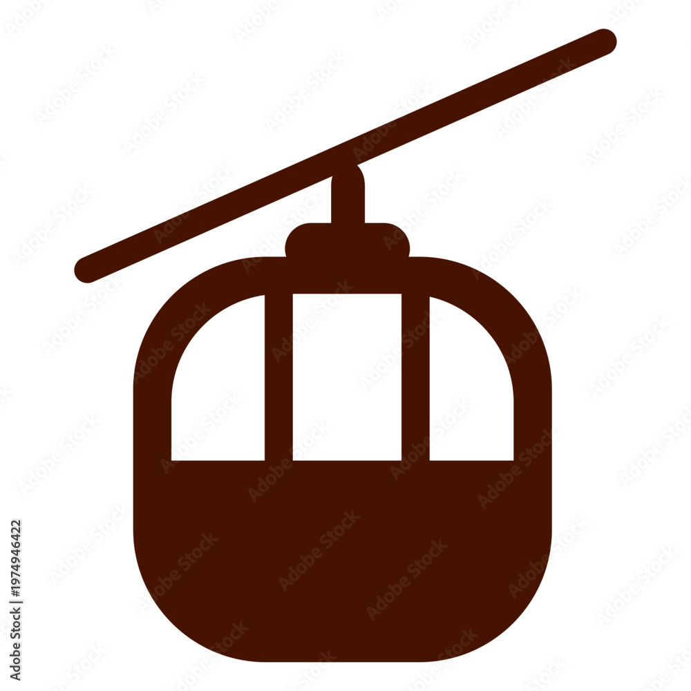 Fototapeta premium Traffic cable car transport icon