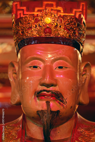 Temple of literature. Confucius was a Chinese philosopher and teacher whose ethical teachings founded Confucianism.  Hanoi. Vietnam.