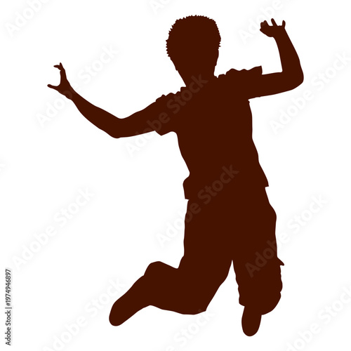 silhouette of a young man