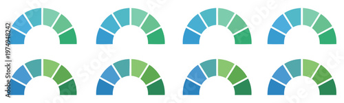 semicircle infographic process flow chart
