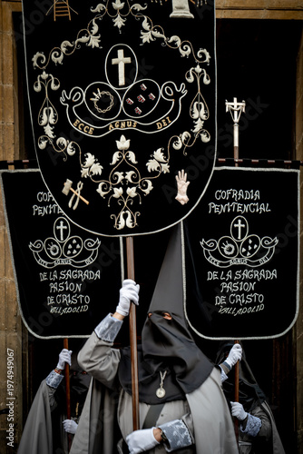 Semana Santa Valladolid, desfiles procesionales de manifestación religiosa católica en Valladolid España. celebración de la Semana Santa en España actos religiosos que recuerdan la muerte y resurrecci