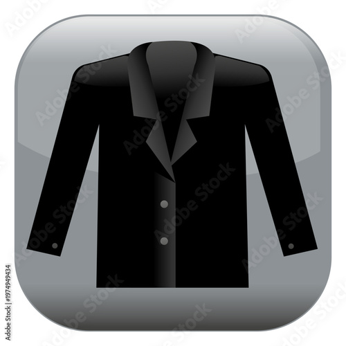 shirt icon on metal internet button