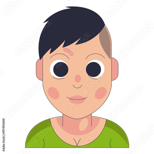 Under cut pretty face narrow nose