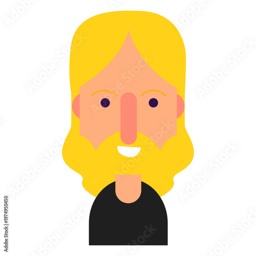 Yellow hair man pleased