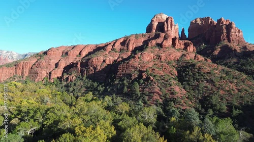 Approaching red cliff of Cathedral Rock - Sedona, Arizona