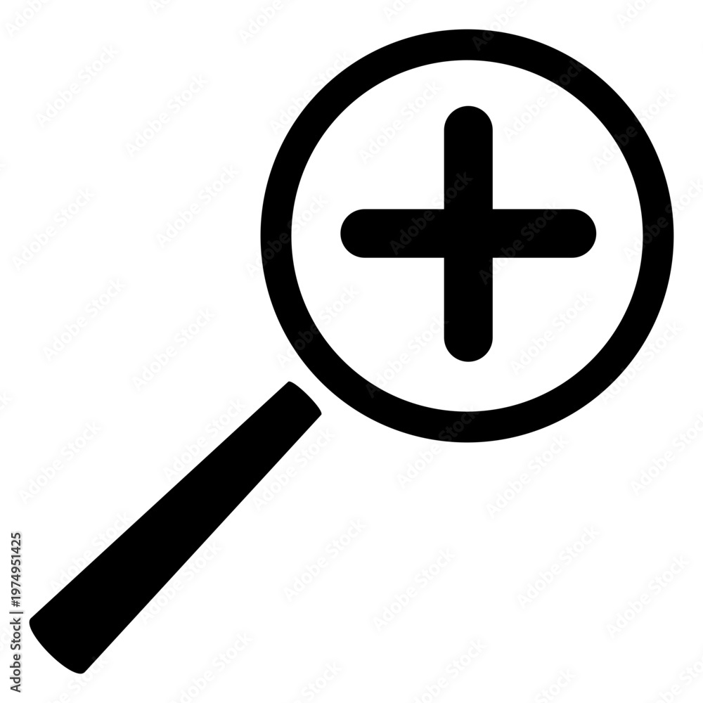 Fototapeta premium Flat zoom in icon