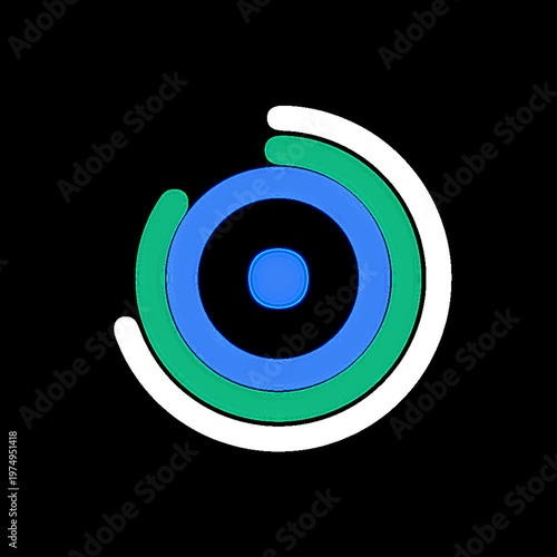 animated circular loading progress icon loop