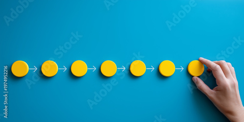 Automation Technology Concept with Digital Systems and Business Workflow