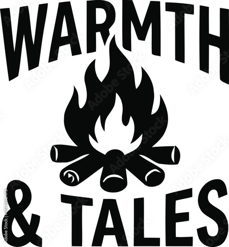 Warmth & Tales - Cozy Storybook Logo Design