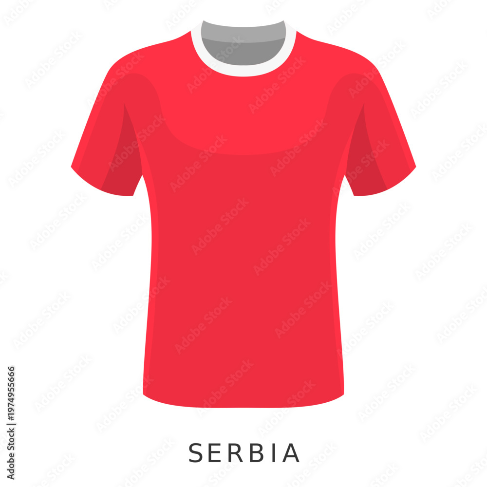 Naklejka premium Serbia soccer shirt cartoon