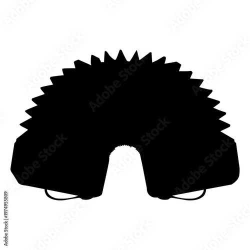 Concertina musical instrument silhouette