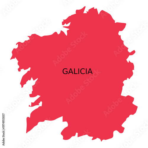 Galicia autonomous community map