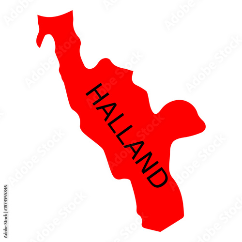 Halland county map