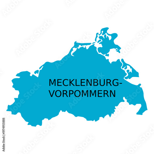 Fotografia Mecklenburg west pomerania state map