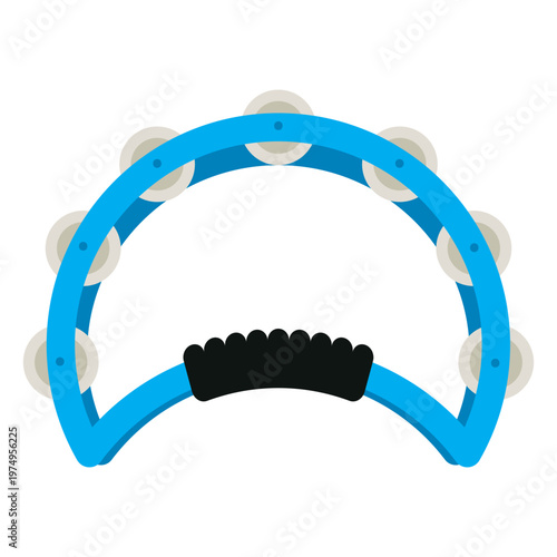Hand held tambourine instrument icon